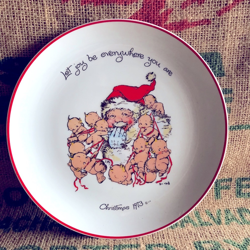 Kewpie Christmas Plate 1973